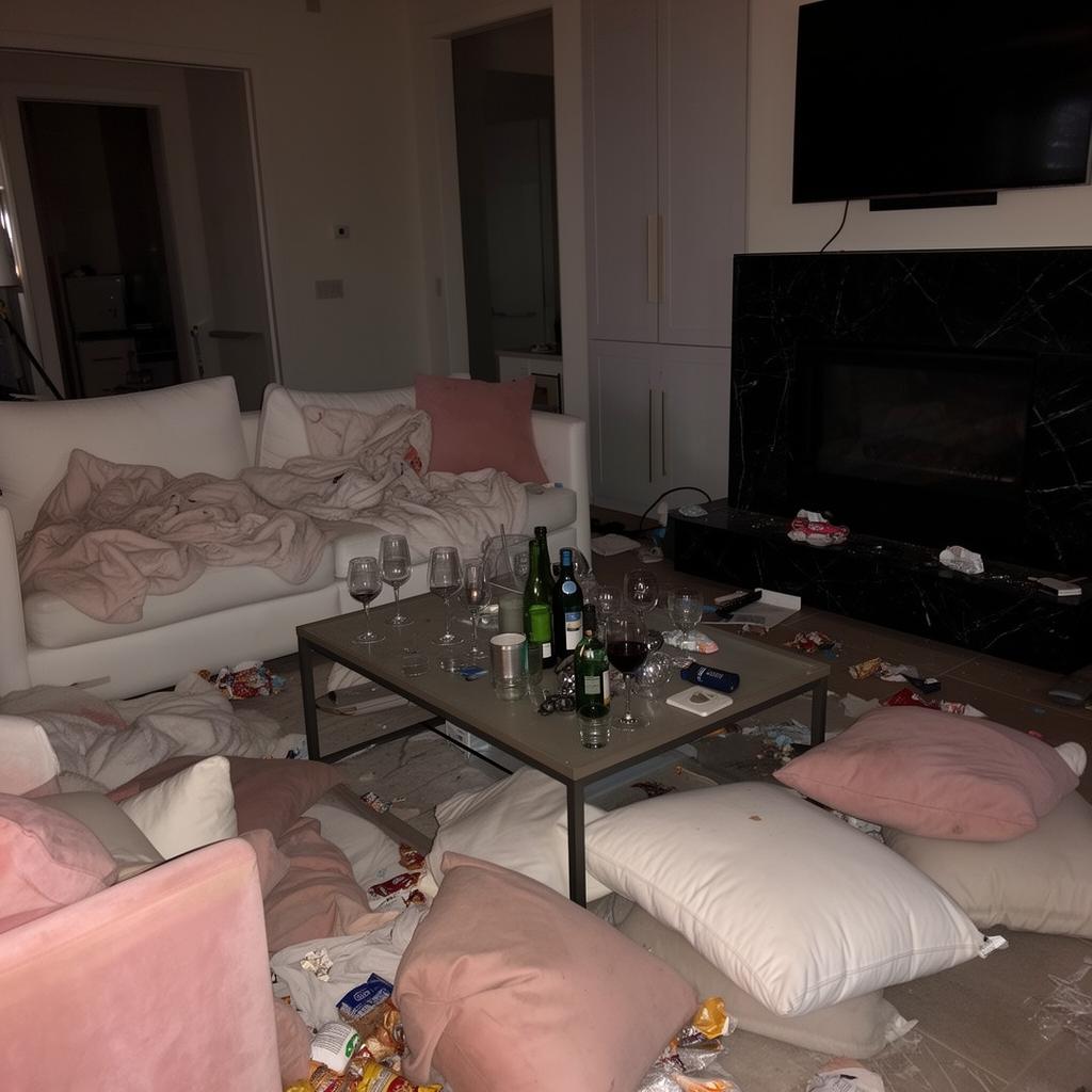 Airbnb before cleaning