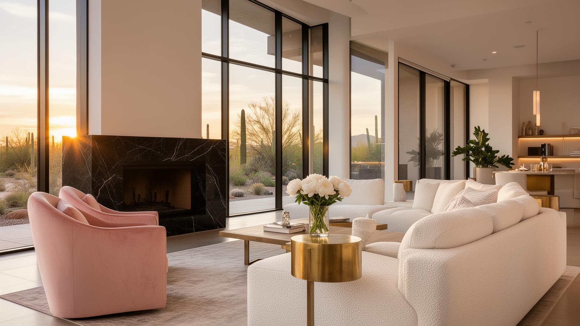 Luxury living room cleaned by Bri Luxe